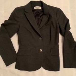 Grey Calvin Klein Suit Jacket
